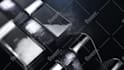 create dark gold silver 3d metallic logo intro animation