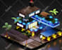 create isometric 3d art