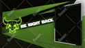 create 4 animated twitch screens, starting soon, brb and ending screen