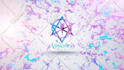 create color paints mixing and splashing logo animation