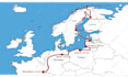 create travel map route animation and point your location