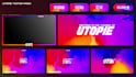 design twitch or youtube overlay, banner for stream