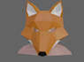 model a 3d DIY low poly paper mask as printable template