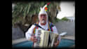 send video of unique accordion singing telegram