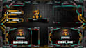 design animated twitch stream overlay, twitch logo, panels, screens, alerts