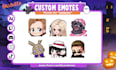 draw chibi twitch emotes, sub badges, vtuber animated emotes