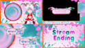 design anime vtuber twitch or youtube stream overlay