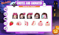 draw chibi twitch emotes, sub badges, vtuber animated emotes