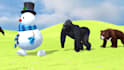 create 3d animals animation for kids learning