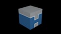 make elegant spinning 3d cube with any logo or image