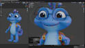 create a  premium quality 3d cartoon character
