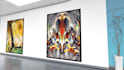 create realistic slideshow video nft promo in 3d art gallery