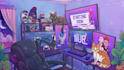 create animation brb, starting soon, offline screen for kick, twitch, youtube