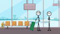 design stick figure in comic style