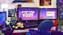 create animation brb, starting soon, offline screen for kick, twitch, youtube