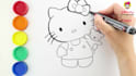 make a handmade drawing, coloring pages videos for kids