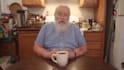 be your spokesperson as elmer, drinking coffee