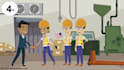 create a 2d cartoon character animation video