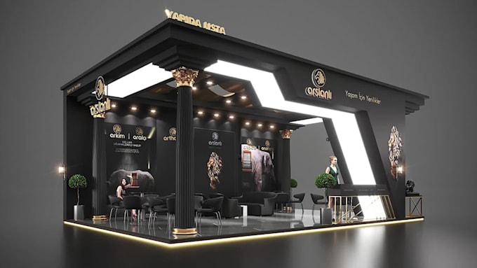 Create 3d booth exhibition stand stall booth booth design
