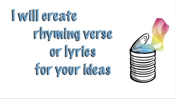 create rhyming verse or lyrics for your ideas