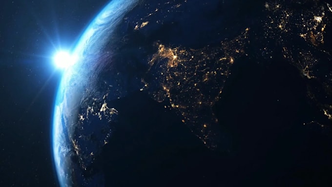 design the moon, earth, and space intros and outros
