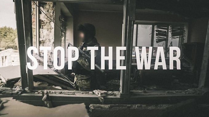 create a video about war in ukraine with your song