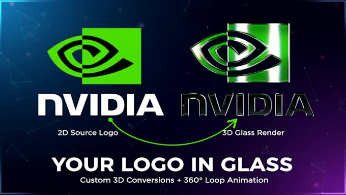 create a 3d logo rotating loop animation
