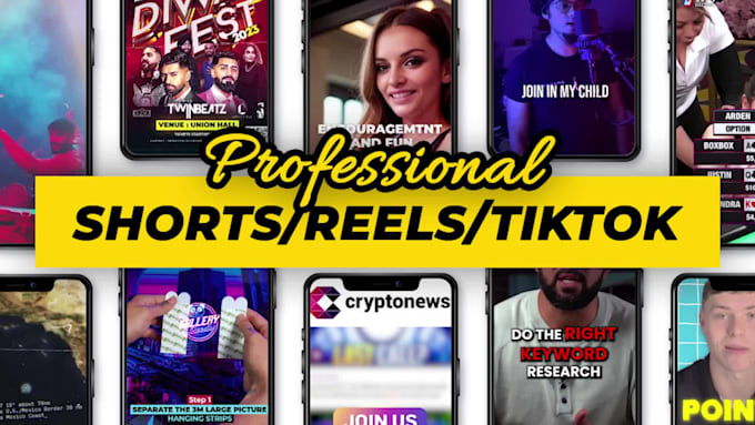 create instagram reels, youtube shorts and tiktok videos