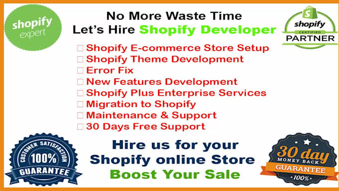 develop shopify website or fix shopify errors or issues