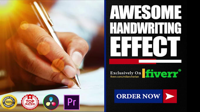 add the awesome handwriting animation video effect