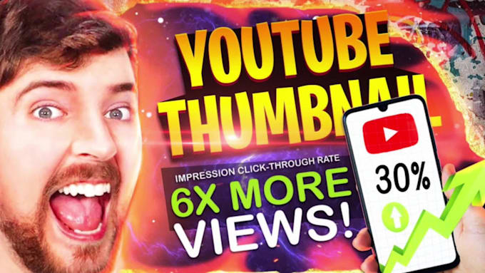 make amazing clickbait youtube thumbnail in 1 hour