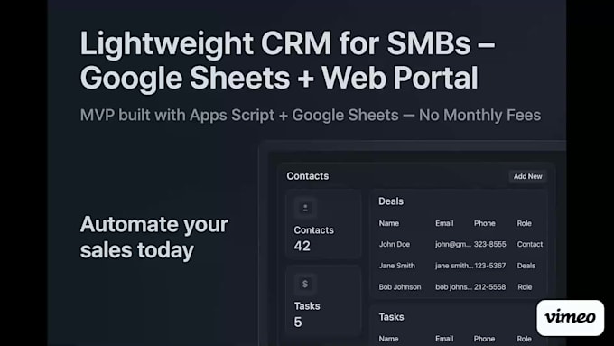 create a custom CRM in google sheets