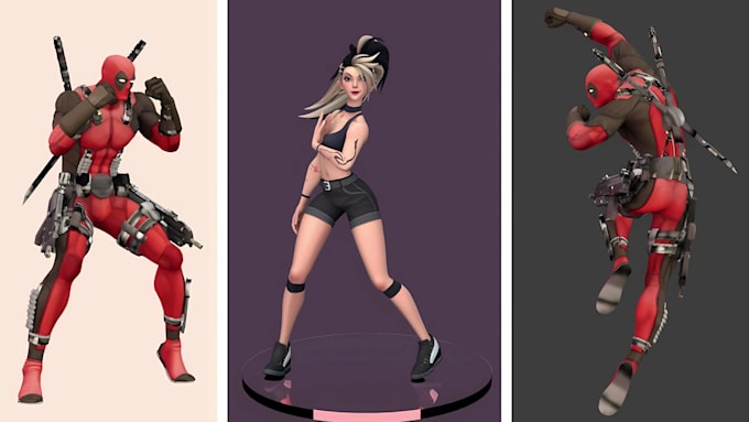 do rig and make gameplay 3d animations for unreal and unity