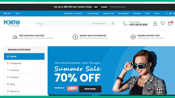 create ecommerce online store website