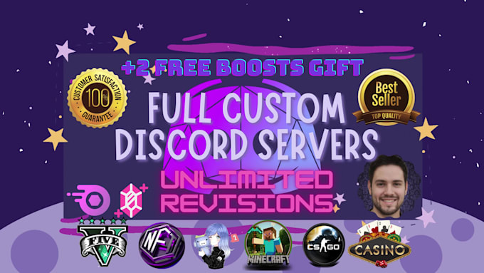 setup discord server setup gaming nft anime free boosts gift
