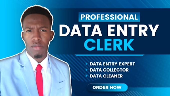 be your data entry expert, data collector, and data cleaner