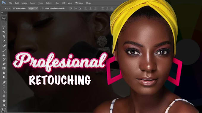 professionally retouch a portrait photo using photoshop