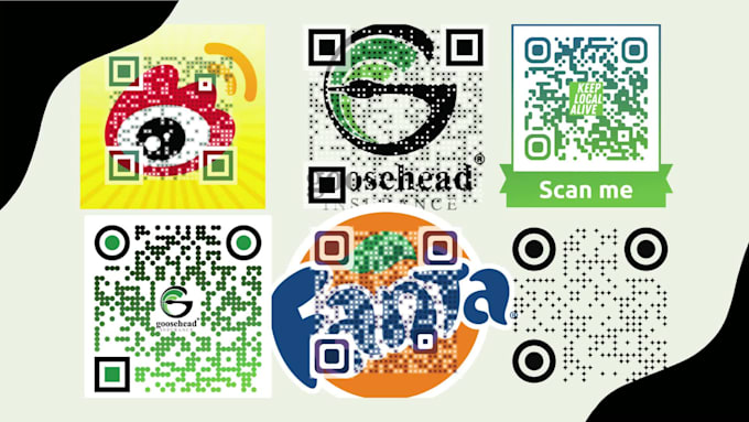 Create professional qr code with provided logo as background by ...