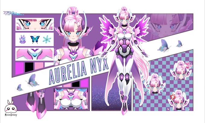 design and rigging vtuber model in high quality live2d anime art style