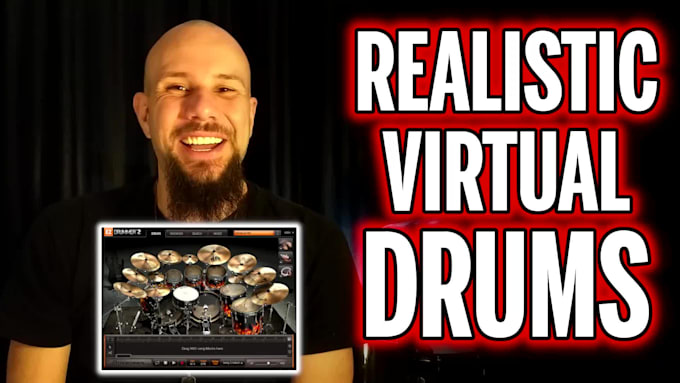 create an insanely realistic midi rock drum track for you
