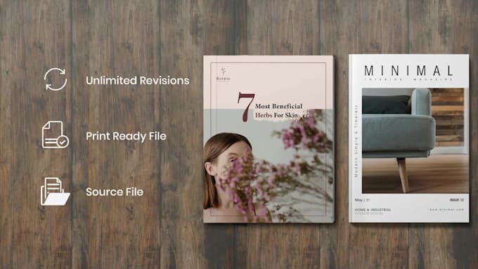 design modern lookbook, product catalog, brochure, portfolio