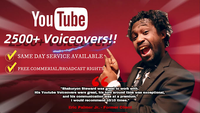 be your youtube, energetic urban, southern, american voiceover artist