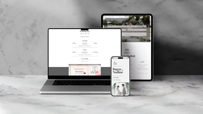 develop memorable wedding website with guest management