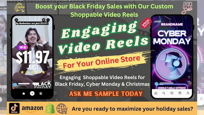 create eye catching video reels for black friday and holiday sales