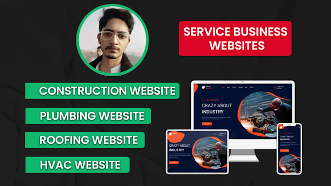 create construction, roofing, plumbing, or hvac website