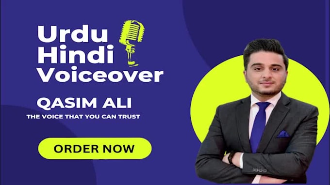 record a professional urdu hindi voiceover with a deep voice