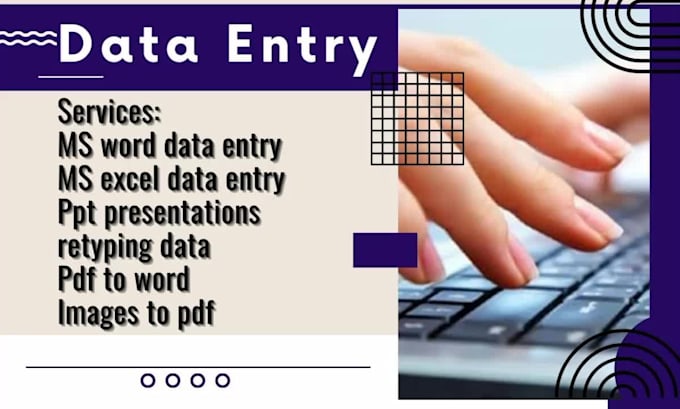 be your virtual assistant for data entry at msword,excel,ppt