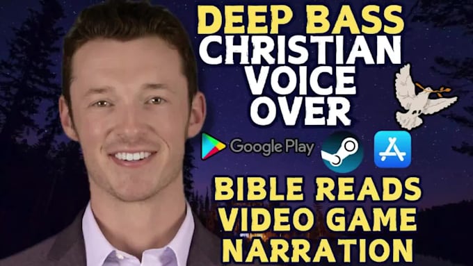 do church bible christian voice over in a deep rich voice