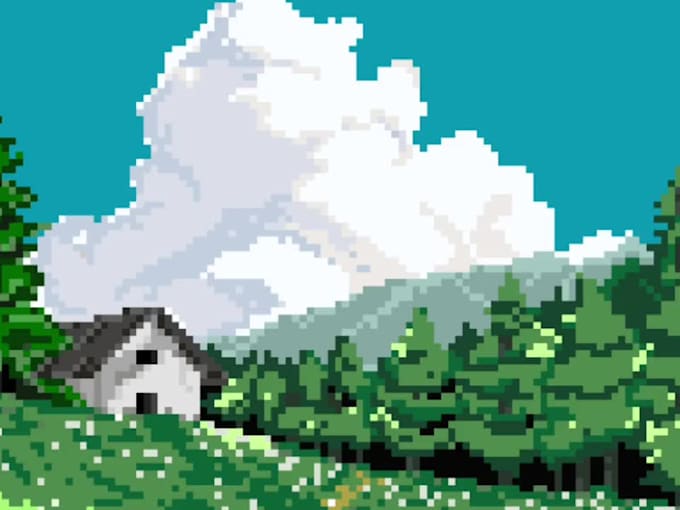 do pixel art landscapes for you