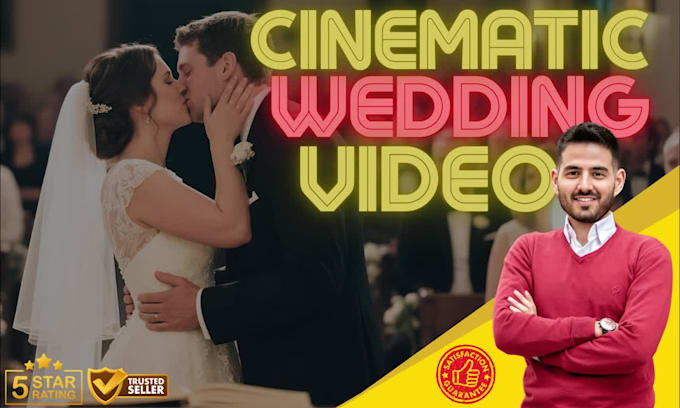 do cinematic wedding video editing, wedding trailer, reels, teaser, highlights